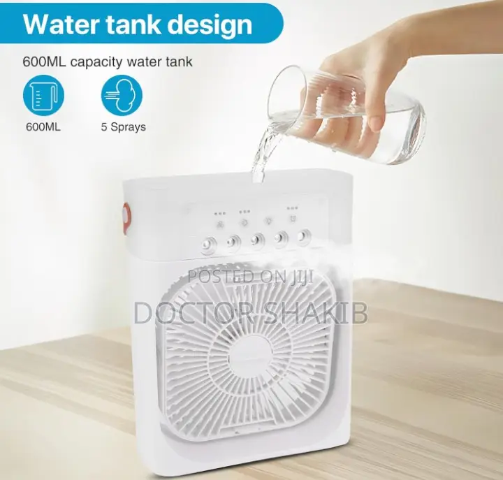 Personal Air Desk Top Cooler/ Humidifier With 7 Color Light