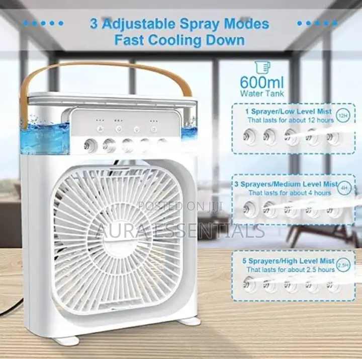 USB Cooling Fan 2 In 1 Desk Air Humidifier Fan