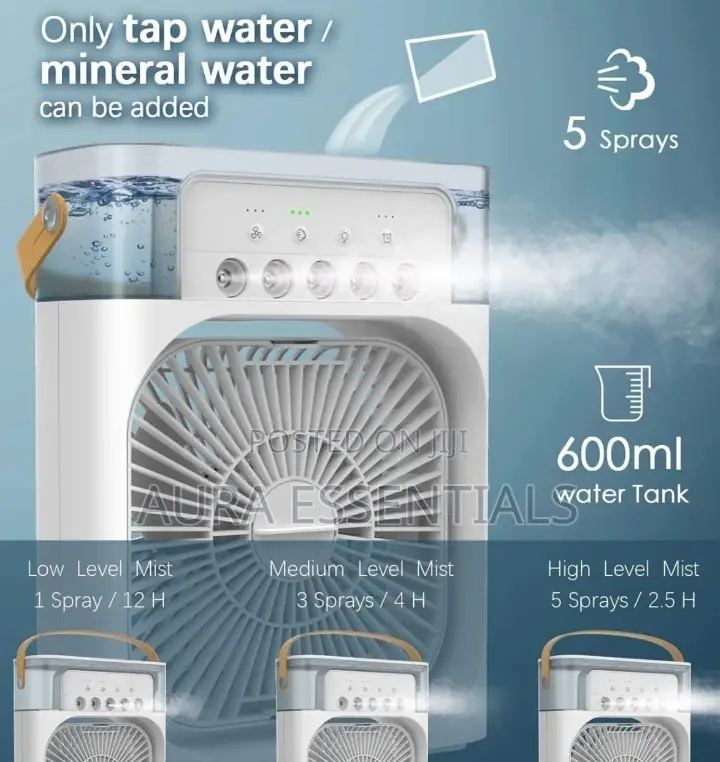 3 in 1 Air Humidifier Cooling USB Fan for Desk