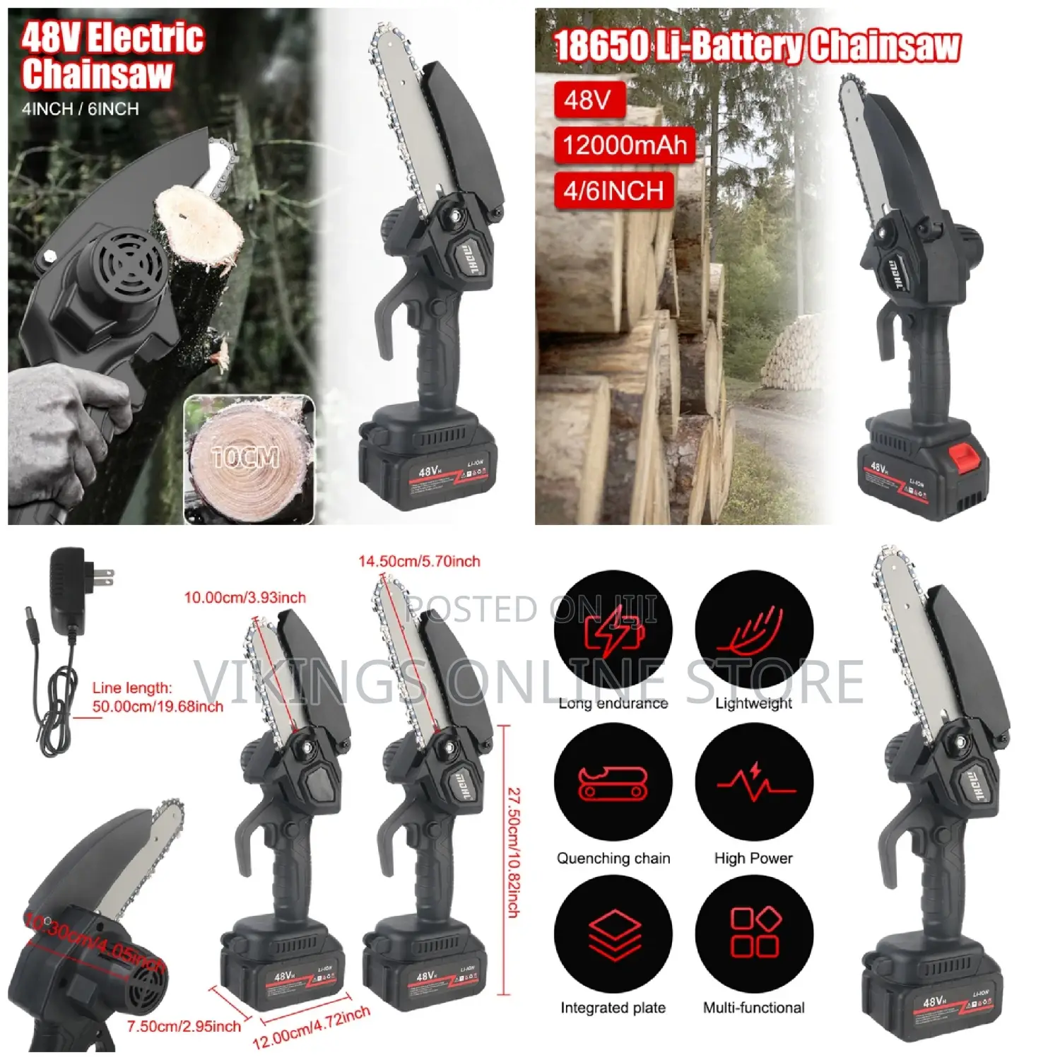 Rechargeable Portable Chainsaw