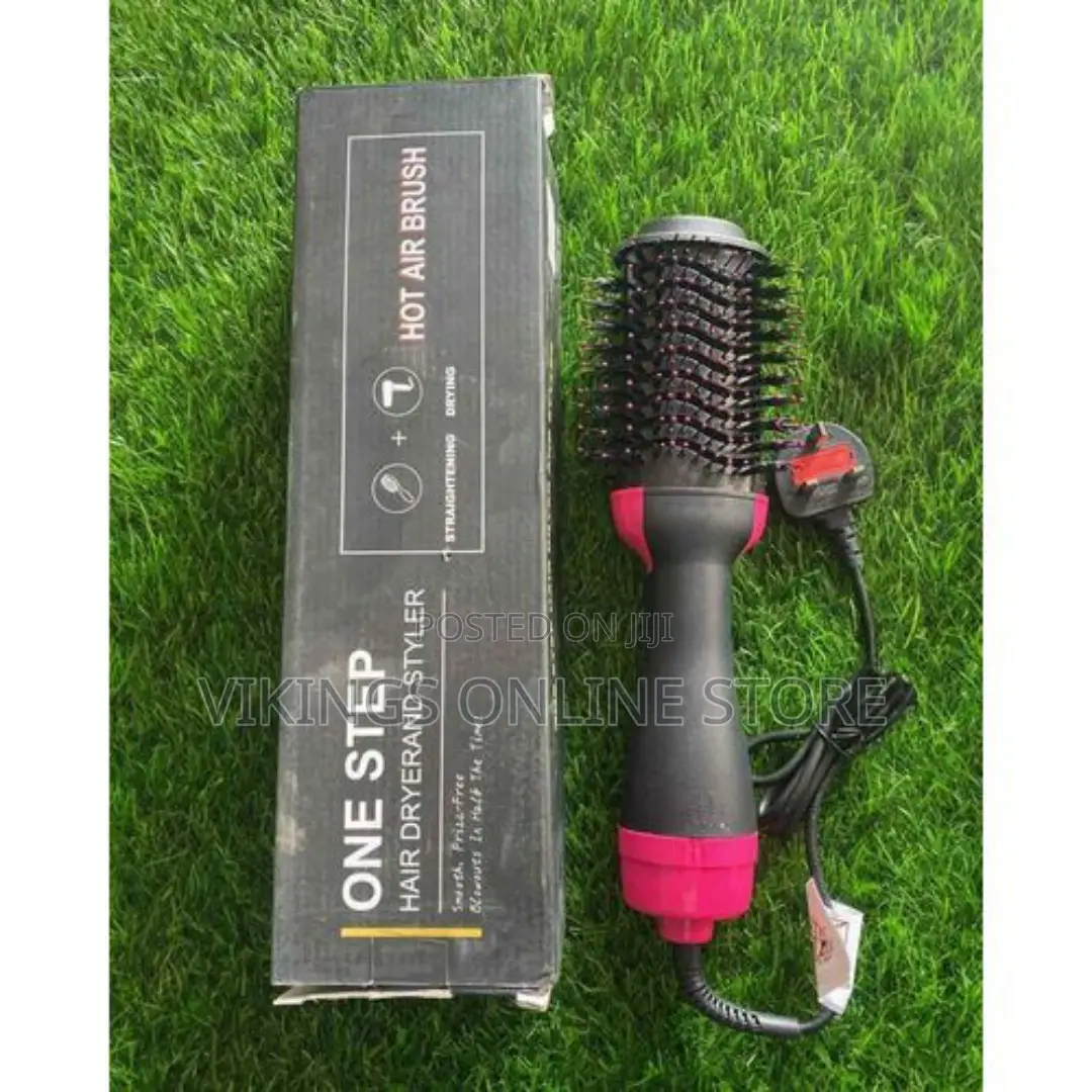 Hot Air Brush, Hair Dryer and Styler, - Black