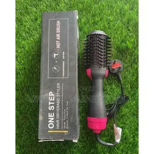 Hot Air Brush, Hair Dryer and Styler, - Black