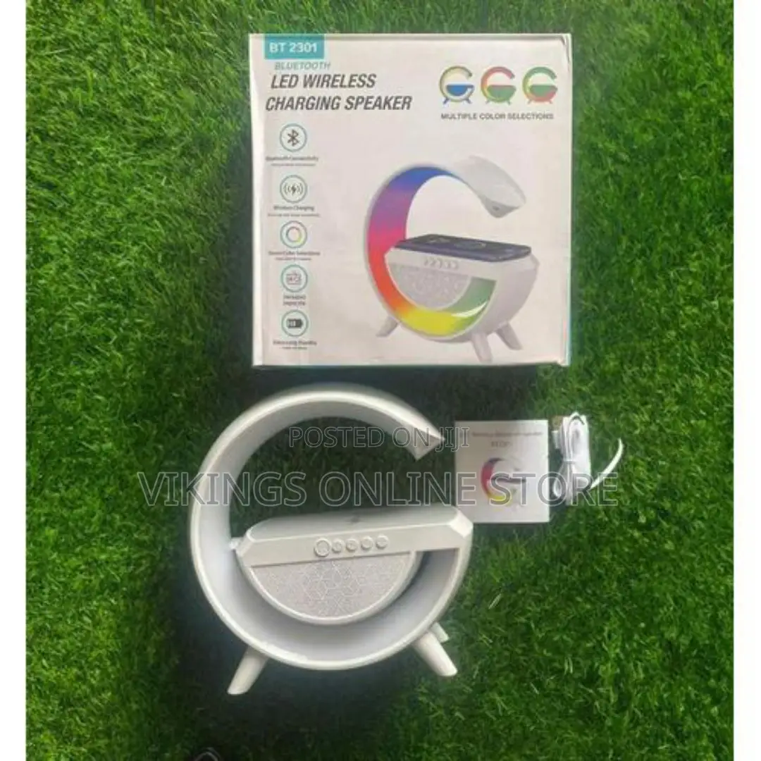 5-in-1 Bluetooth Speaker, Charge, FM Radio, Table Lamp