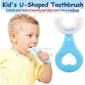 Children Toothbrush With U-Shaped Bristles, - Blue