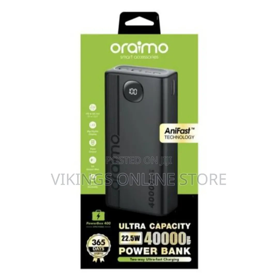 Oraimo 40000mah Power Bank PD USB-C - Black