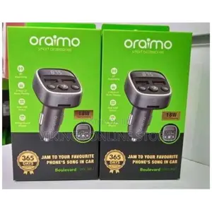 Oraimo 18W Dual Output 3 Way Play Music Digital Car Charger