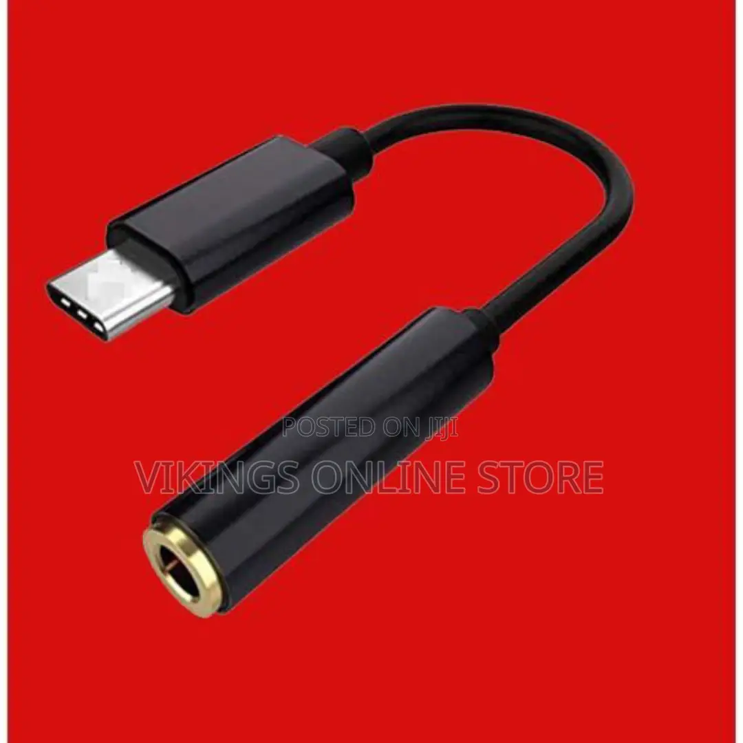 Premium Cord USB Type C to 3.5mm Audio Port, - Black