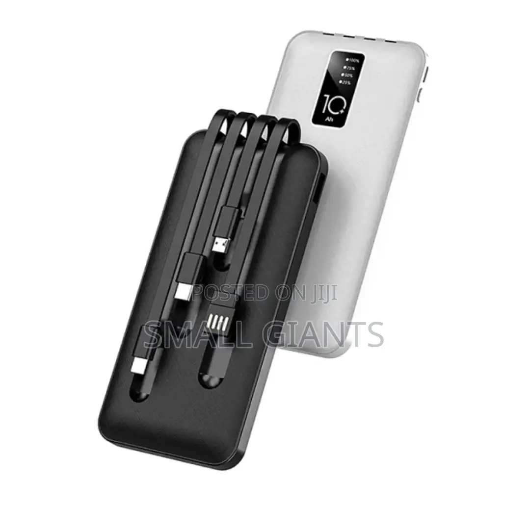 4 in 1 Cable Portable Fast Charging Mobile Power Bank