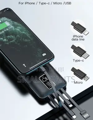 4 in 1 Cable Portable Fast Charging Mobile Power Bank