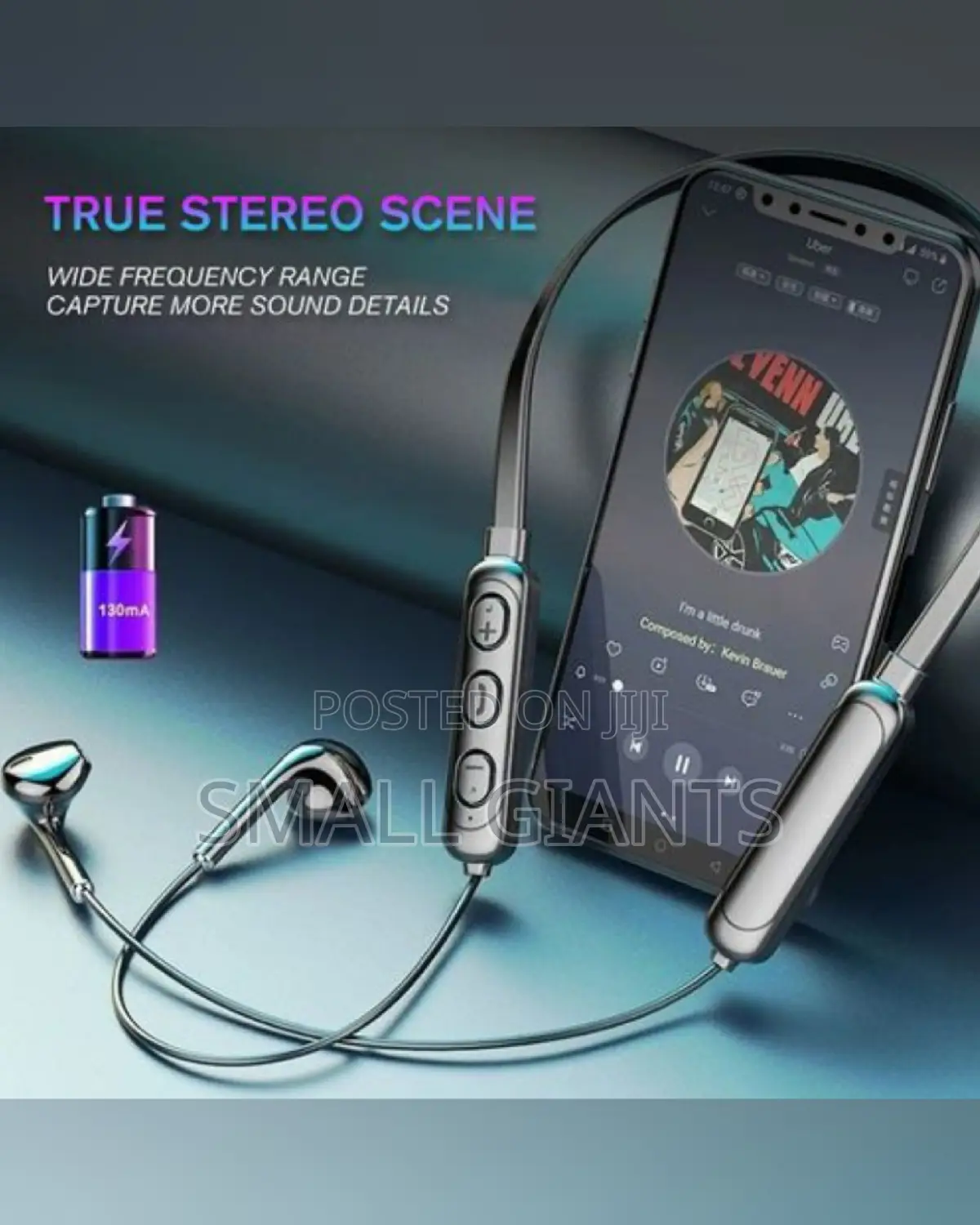 Neck Hanging Wireless Bluetooth Earphones Sports Earbuds