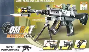 Toy Gun With Light Sound Knife Military Assault Rifle
