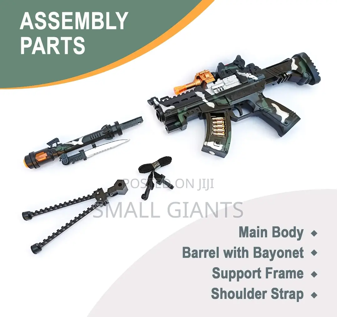Toy Gun With Light Sound Knife Military Assault Rifle