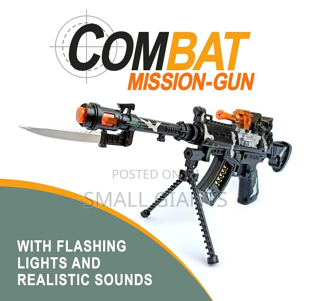Toy Gun With Light Sound Knife Military Assault Rifle