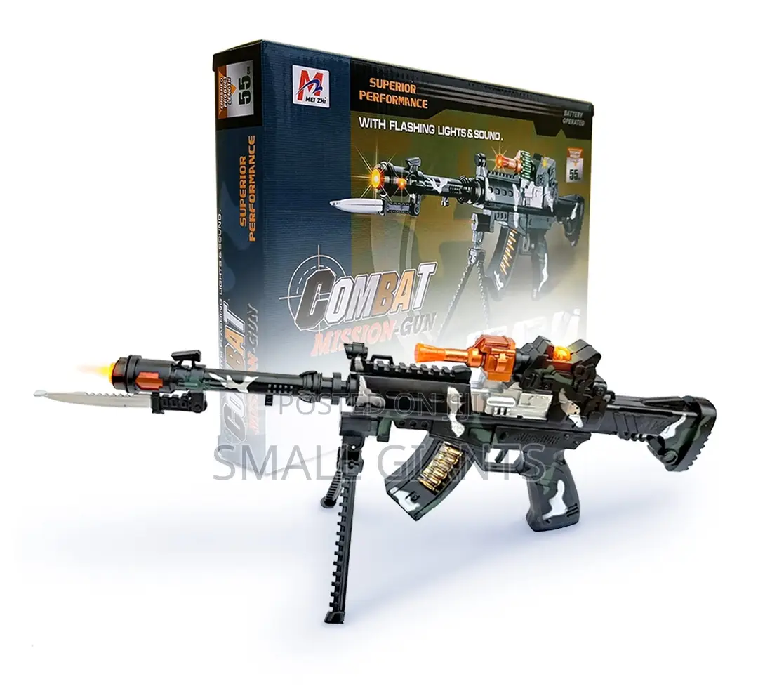 Toy Gun With Light Sound Knife Military Assault Rifle