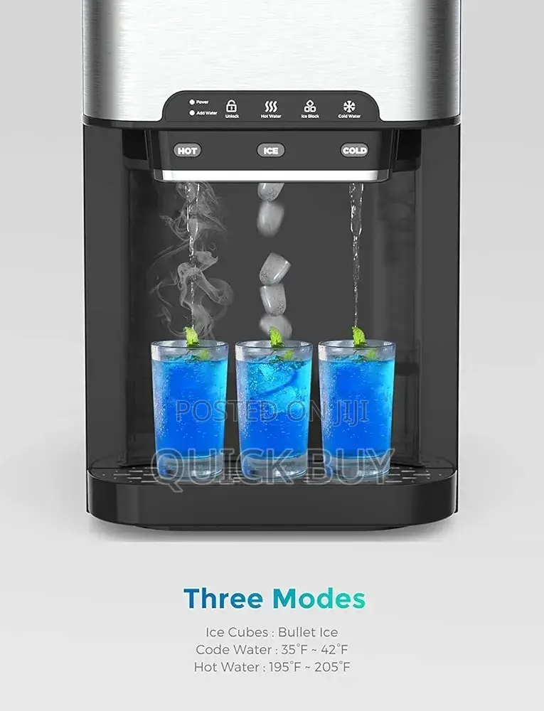 Hot and Cold Water Dispenser With Ice Maker