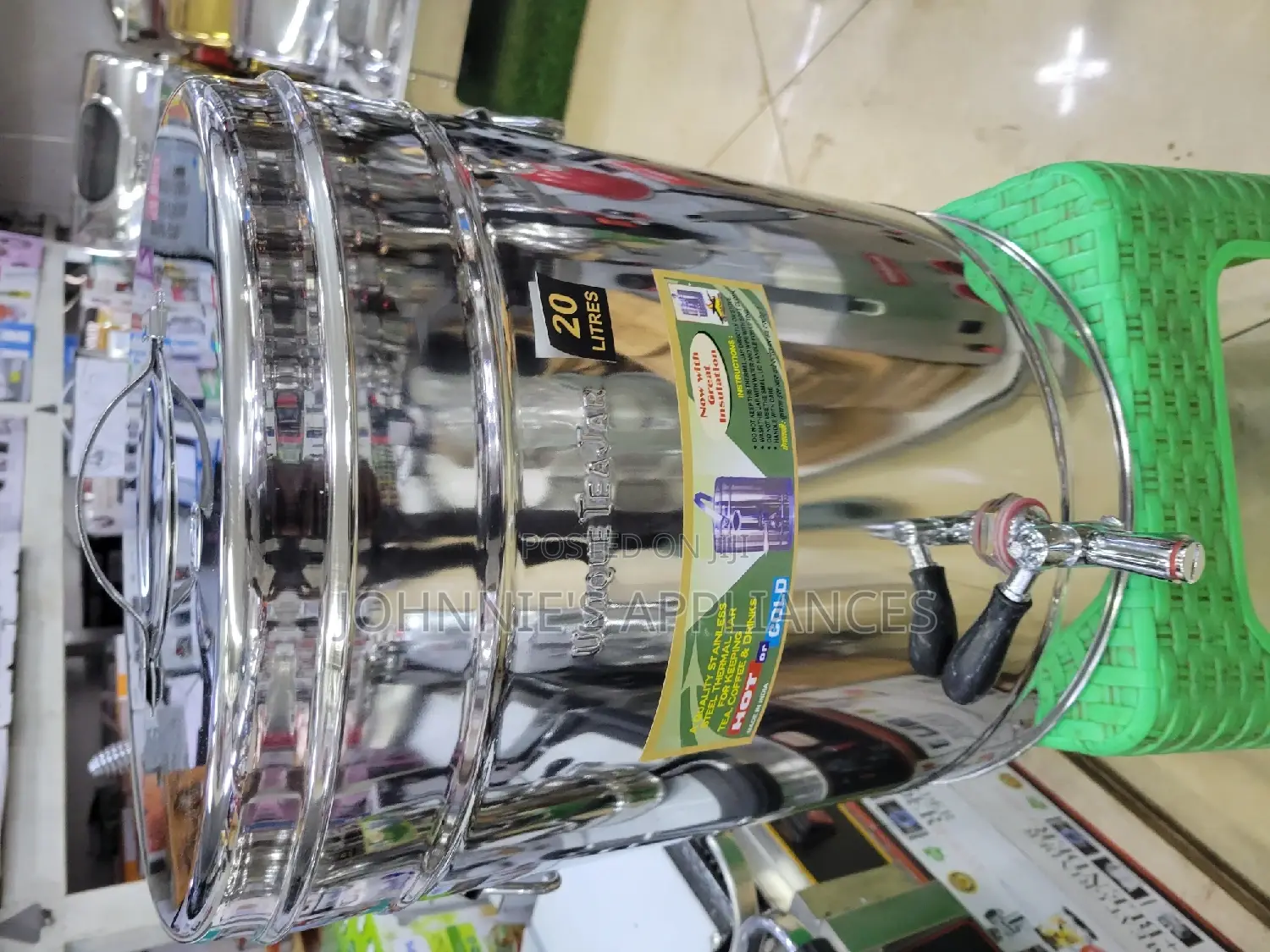Stainless Steel Double Wall Hot and Cold Tea Can 20l