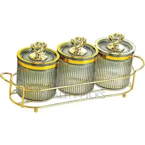 Glass Sugar Bowl Set