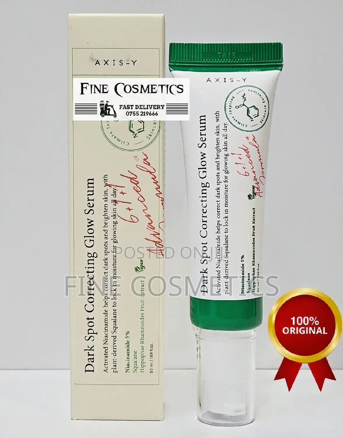 AXIS -Y Dark Spot Correcting Glow Serum Tube Wiz Niacinamide