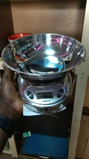 Digital Kitchen Scale With Large LCD Display Stainless Steel