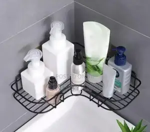 Stainless Steel Self-Adhesive Metal Storage Wall Shelves