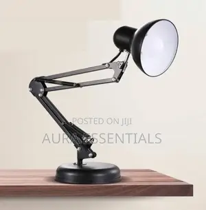 Vintage Black Metal Pixar Type Desk Lamp