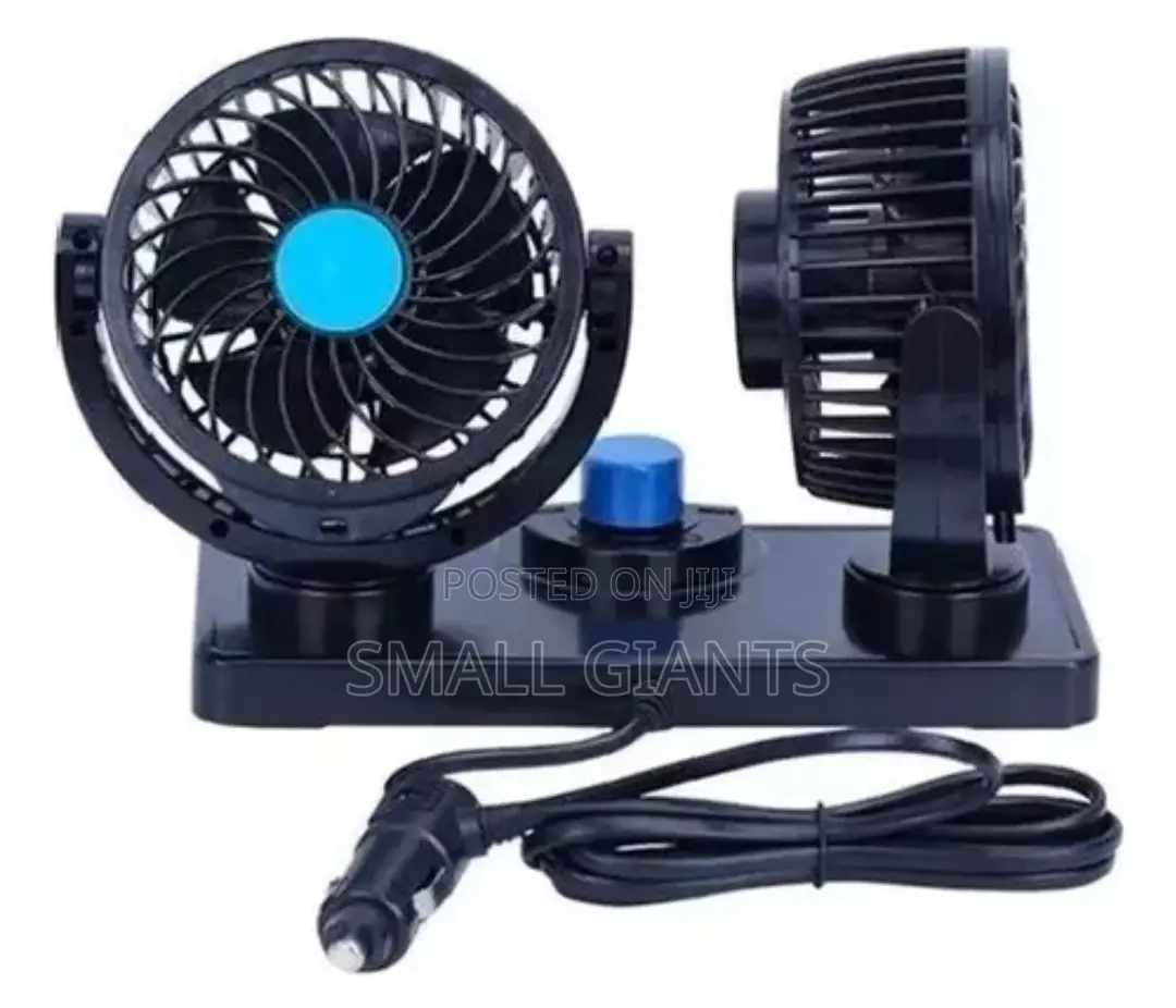 12V 360 Degree Adjustable Car Auto Air Dual Head Fan