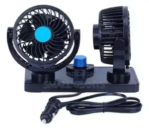 12V 360 Degree Adjustable Car Auto Air Dual Head Fan