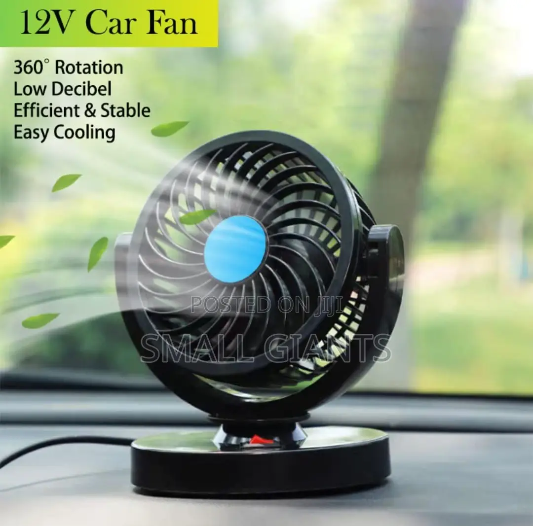 Single 12V Car Dashboard Fan