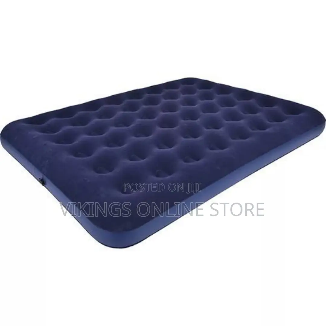 Avenli Flocked Air Mattress,Blow Pump 4 *-6 Ft - Navy Blue