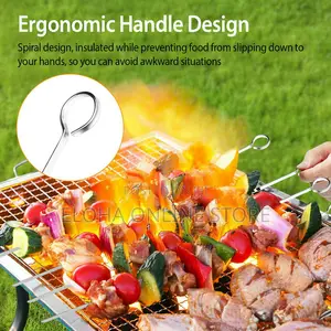 12pcs Stainless Steel BBQ Skewers