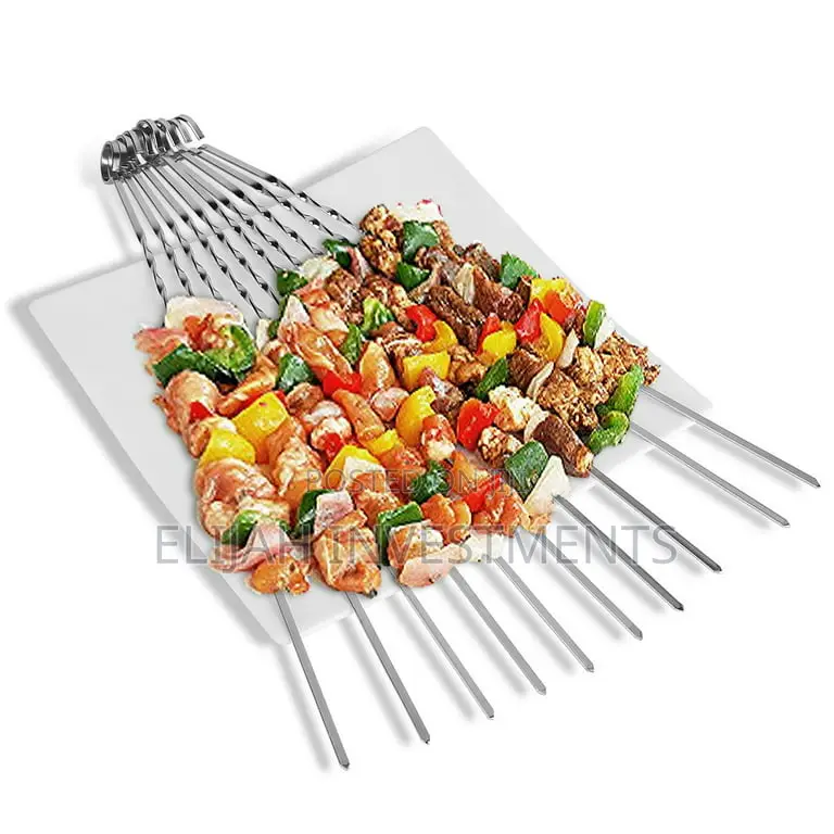 12pcs Stainless Steel BBQ Skewers