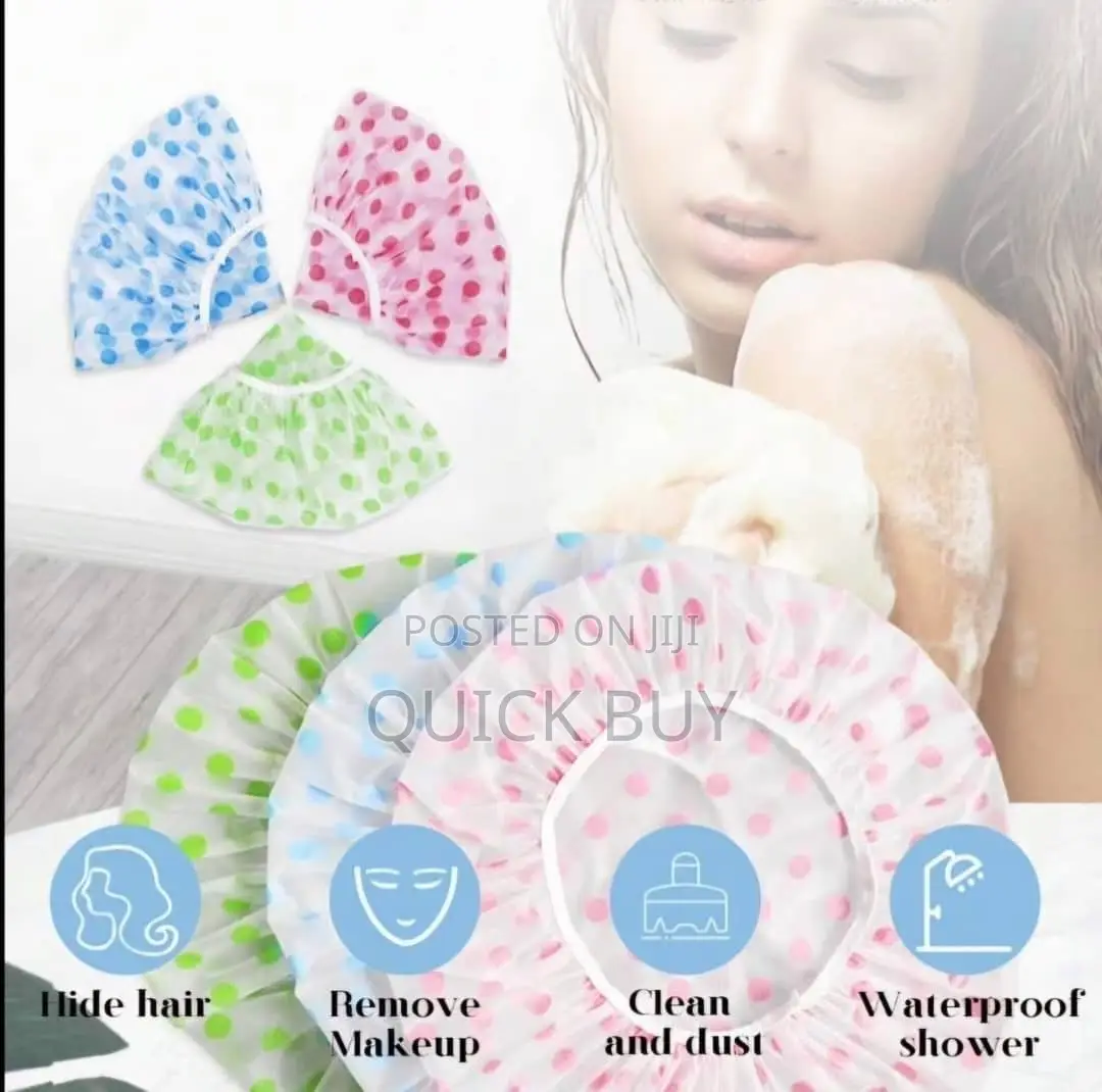 3pcs Bath And Shower Waterproof Caps