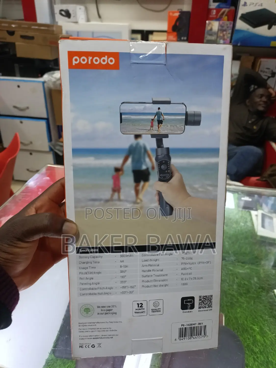 Porodo 3-Axis Gimbal Stabilizer