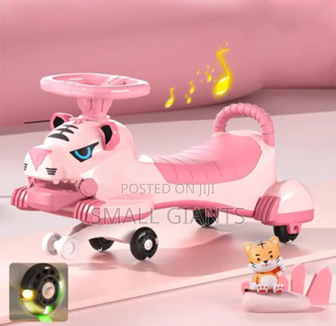 Tiger LED Twist Lightweight Kids Self Powered Swing Car