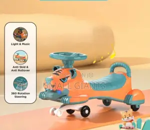 Tiger LED Twist Lightweight Kids Self Powered Swing Car