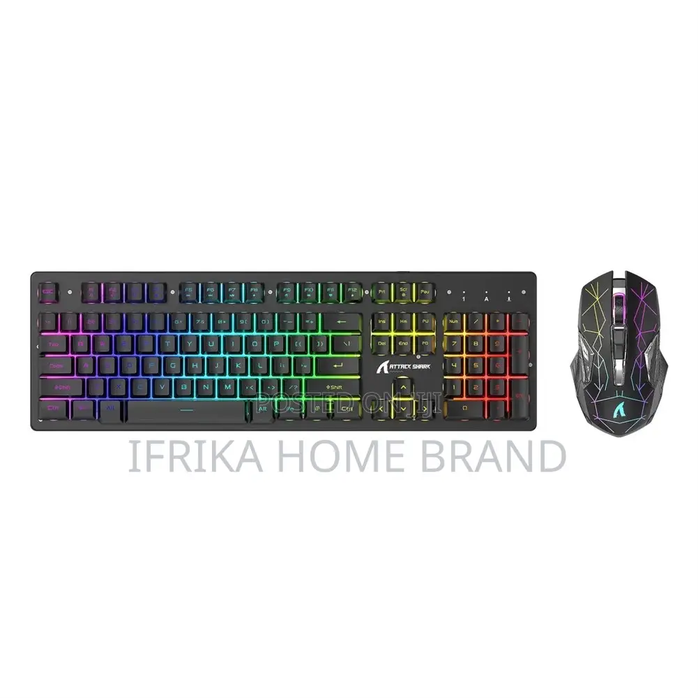 Wireless Gaming Keyboard Mouse Rechargeable Ergonomic RGB