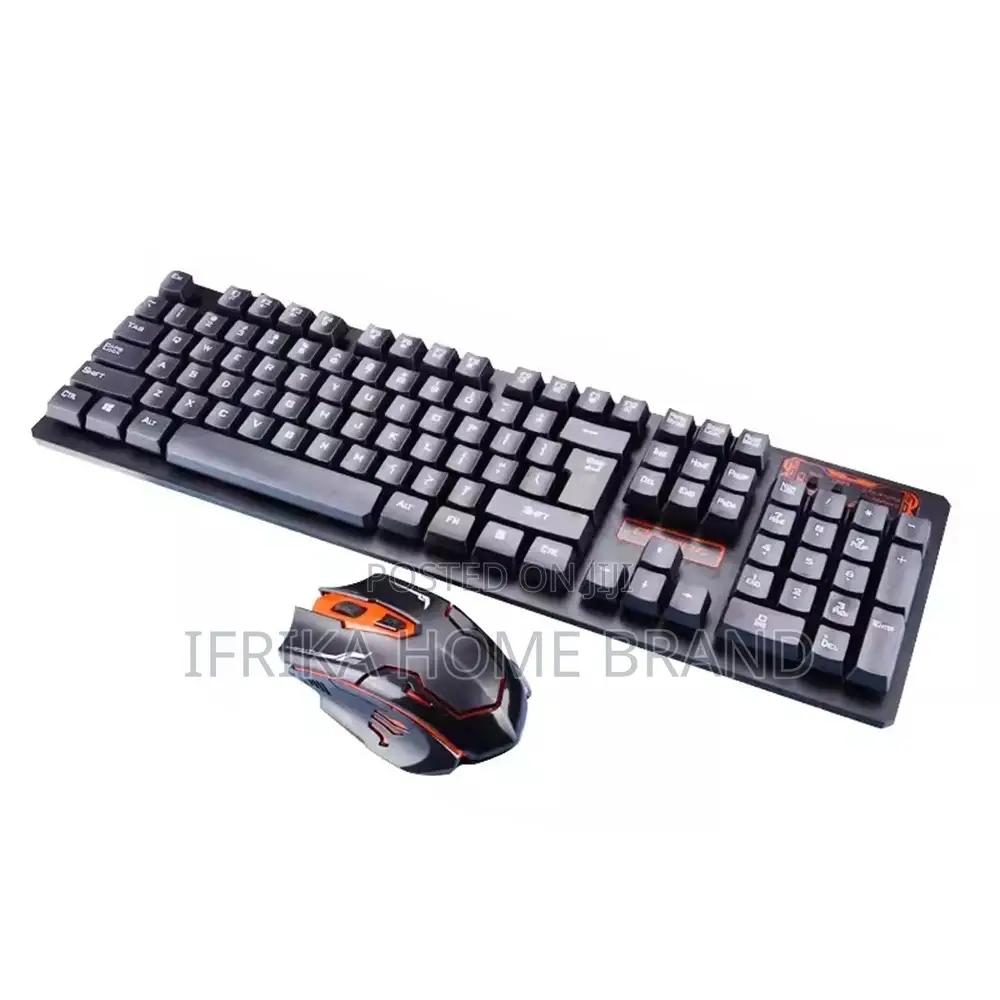 Wireless Gaming Keyboard Mouse Rechargeable Ergonomic RGB
