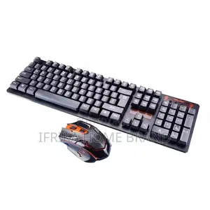 Wireless Gaming Keyboard Mouse Rechargeable Ergonomic RGB