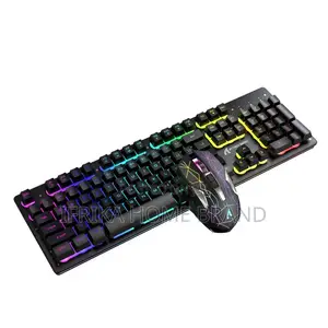 Wireless Gaming Keyboard Mouse Rechargeable Ergonomic RGB