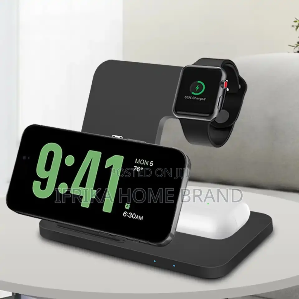 3 in 1 15W Fast Wireless Charger Charging Dock Station