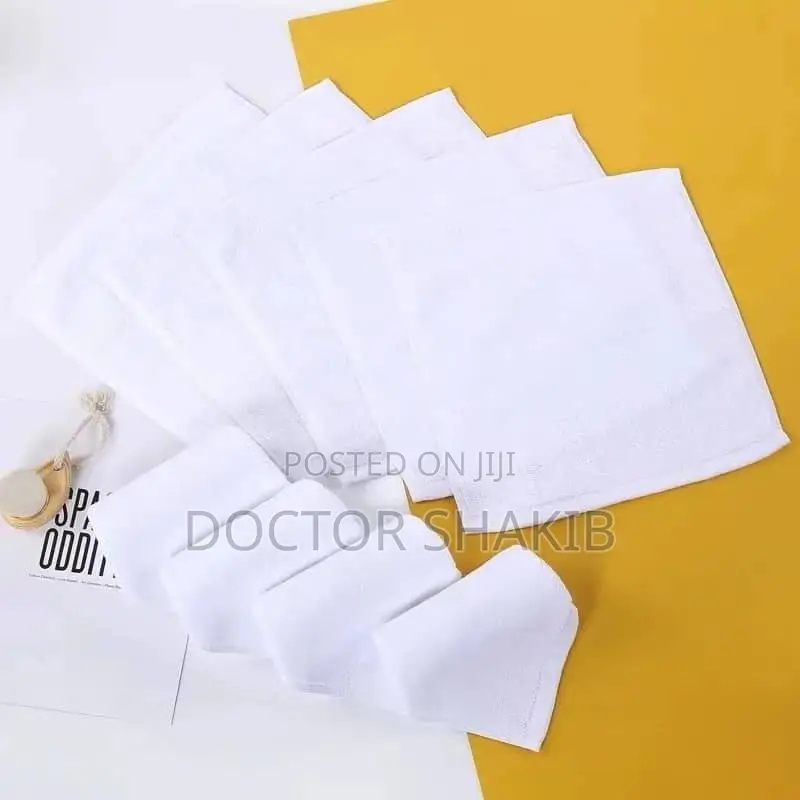Small 5pc White Pure Cotton Soft Towels