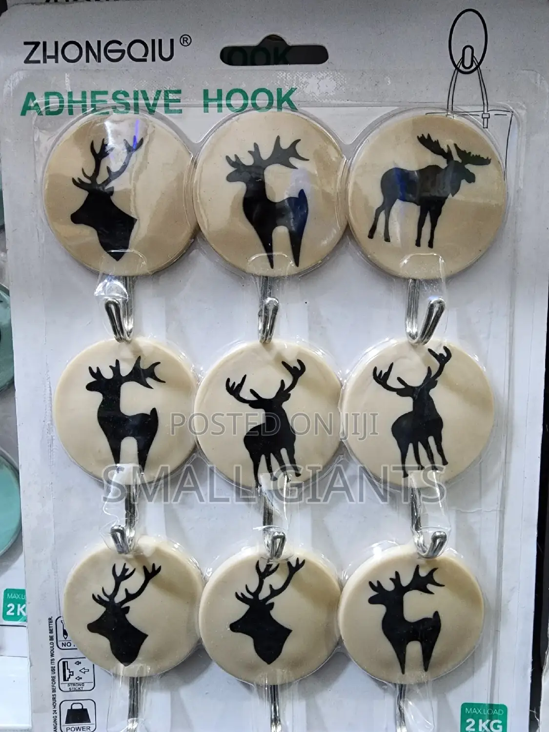 9 PCS Heavy Duty Adhesive Hooks for Hanging
