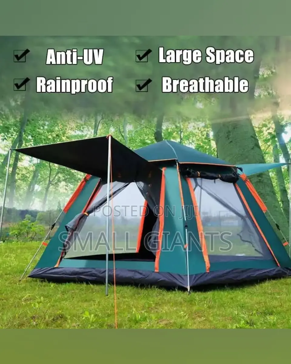 4 People Heavy-Duty Automatic Camping Tent