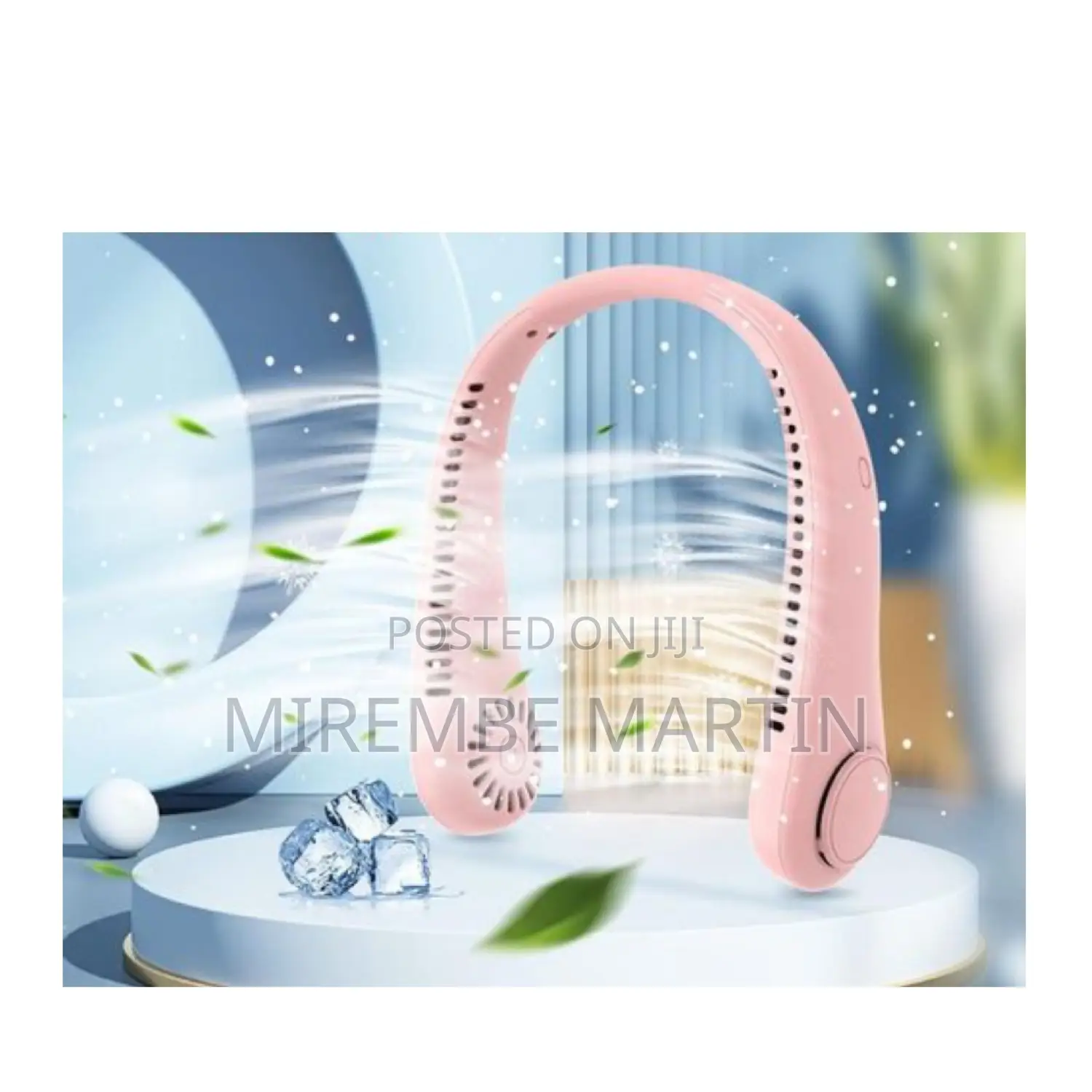 Portable Rechargeable Neck Cooling Fan.