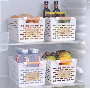 Multifunction Plastic Storage Baskets With Wooden Handle