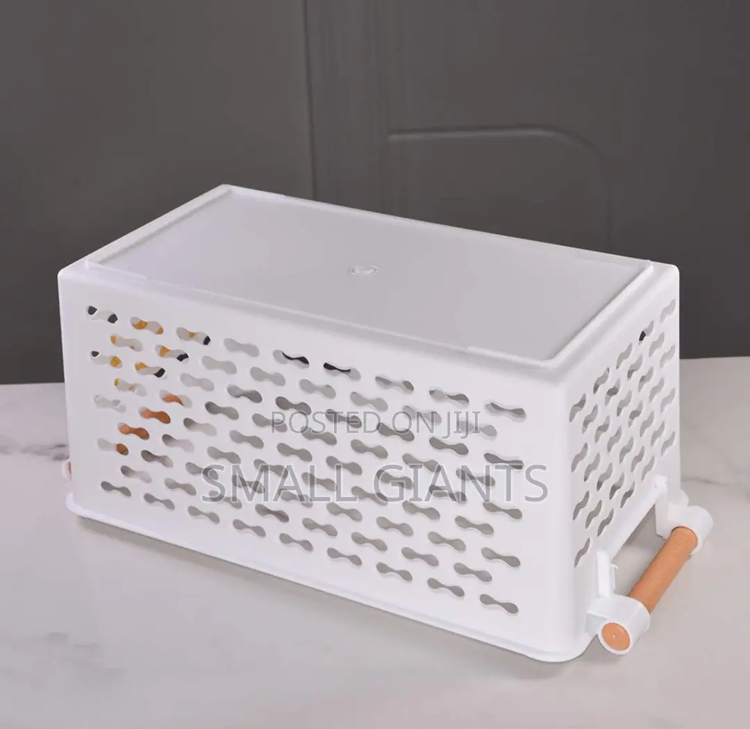 Multifunction Plastic Storage Baskets With Wooden Handle
