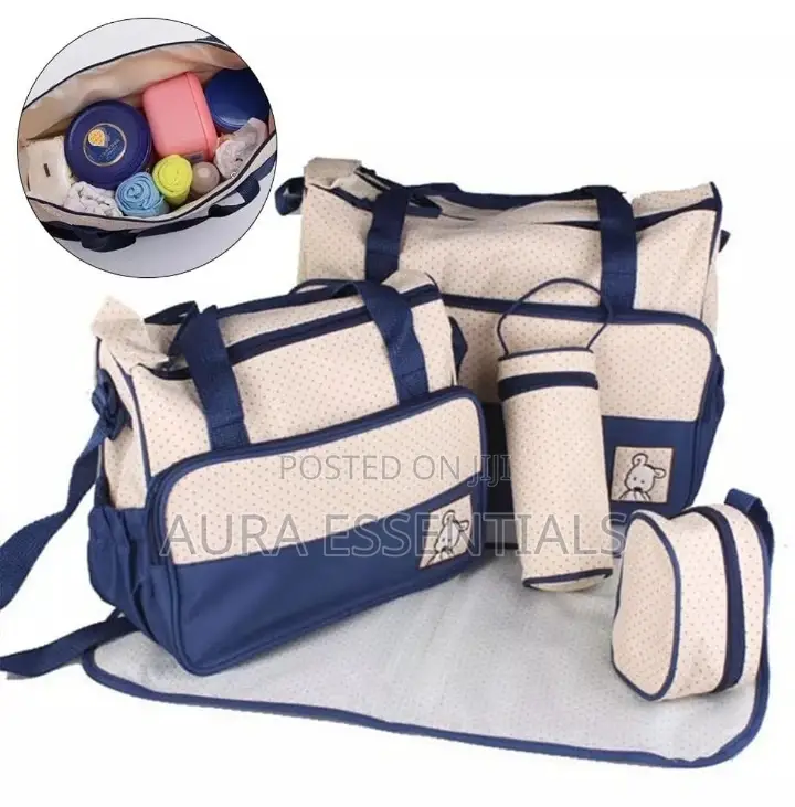 5 Pieces One Set Baby Diaper Nappy Women's Handbag