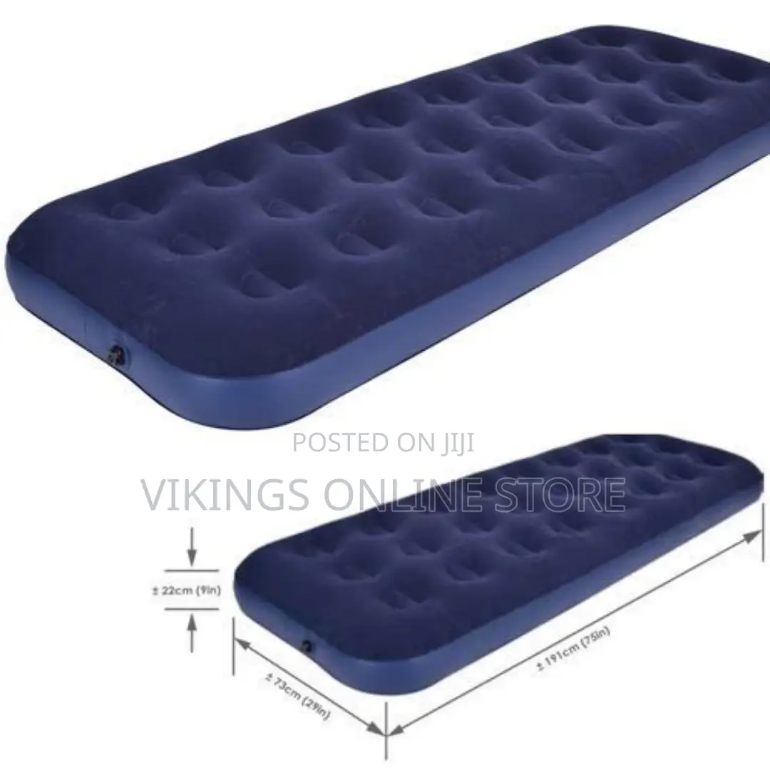 3×6 Camping Air Mattress With Pump - Blue