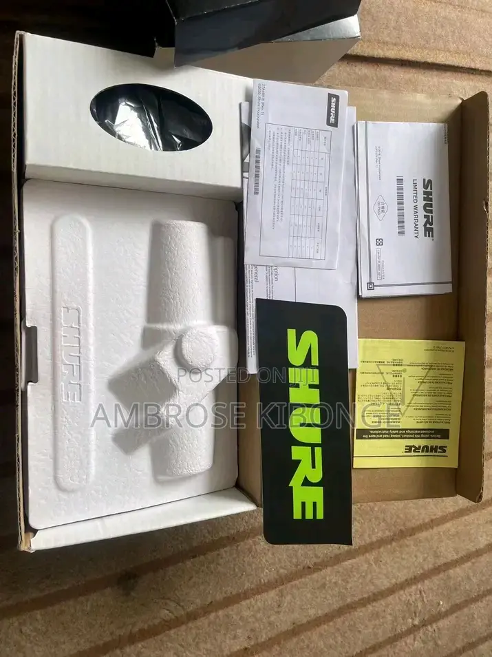 High Quality Sound SHURE SM7B Condenser Studio Microphones.
