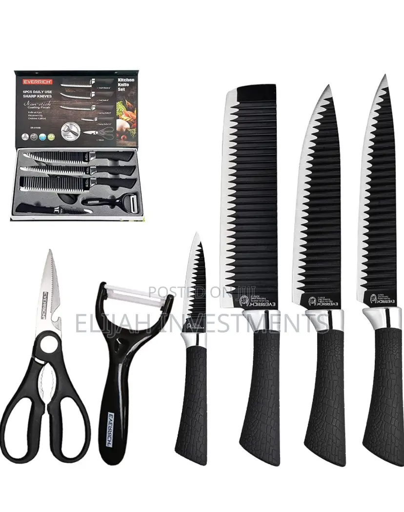 Non Stick Set 6 PCS Stainless Steel Kitchen Knife